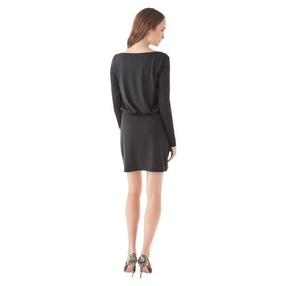 Susana Monaco Greta Long  Sleeve Black Mini Dress size Large - Picture 6 of 7